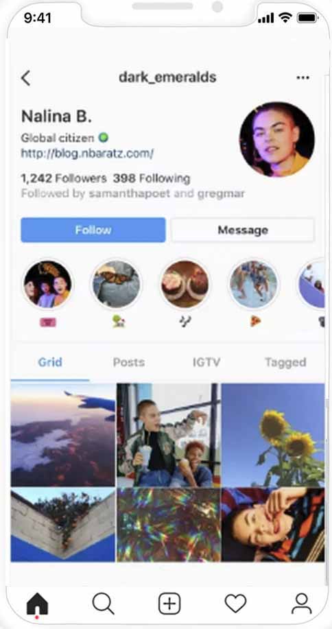 Aplicação espiã do Instagram para iOS