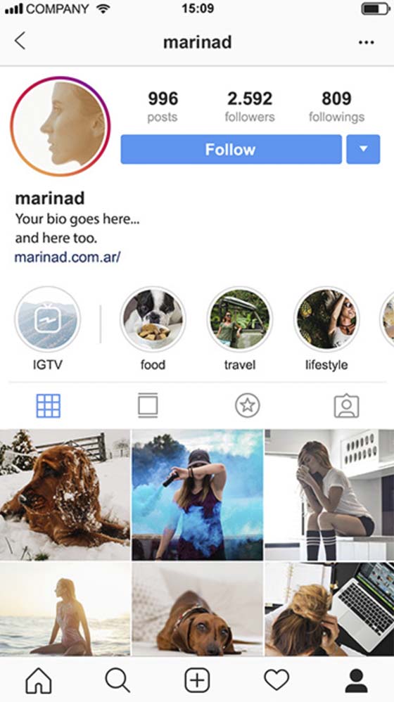 Monitorizar o perfil do Instagram no iOS